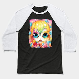 Halloween Candy Zombie Girl Baseball T-Shirt